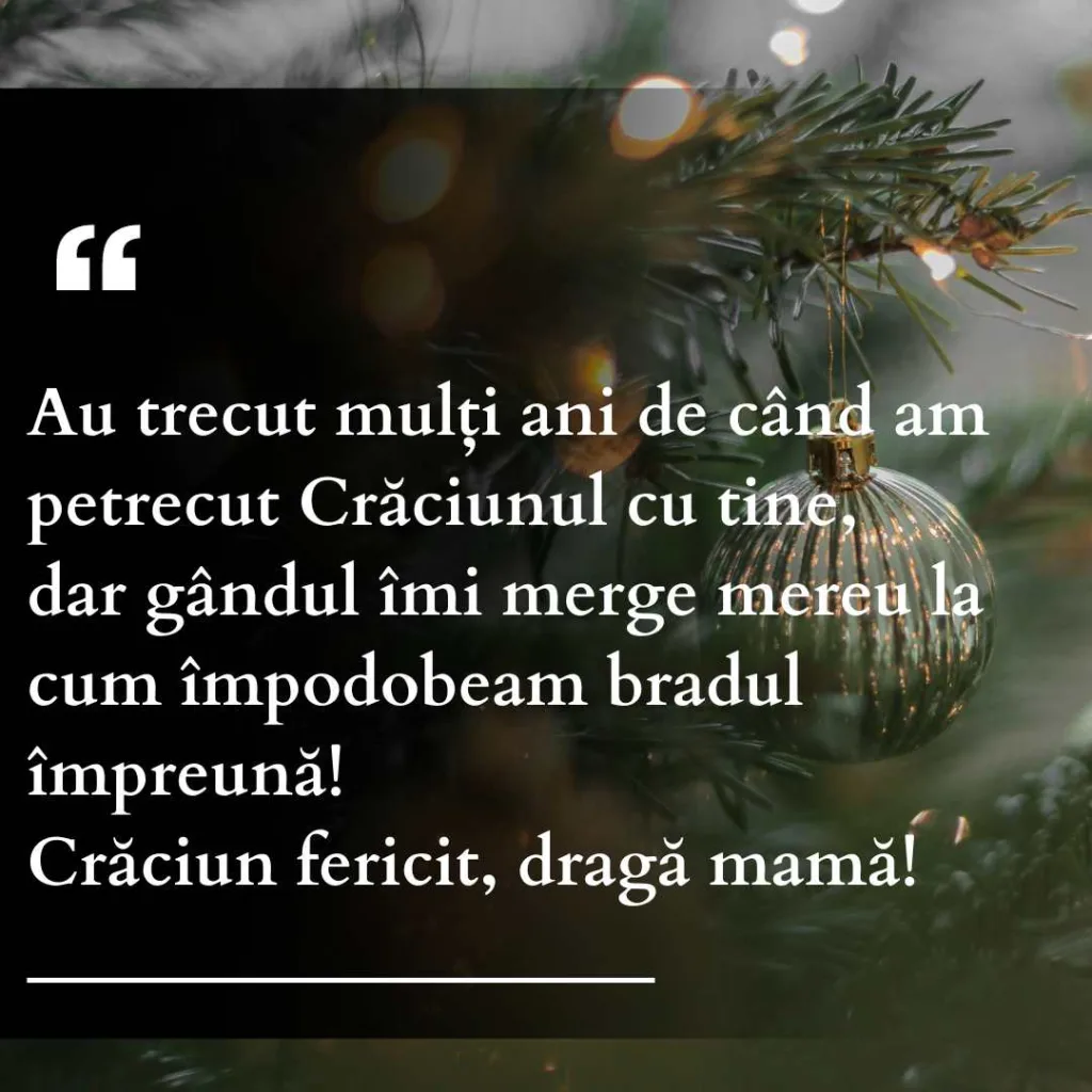 Mesaje de Crăciun pentru mama