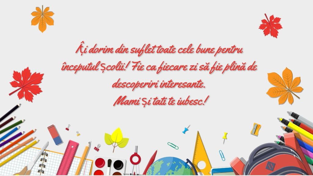 mesaje prima zi de scoala